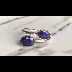 Ring Genuine Sapphires & Sterling Silver